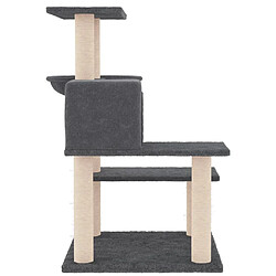 Acheter Arbre à chat avec griffoirs,niche pour chat en sisal gris foncé 82,5 cm -MN93427