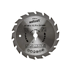 WOLFCRAFT Lame scie circulaire CT - 18 dents - Ø 140 x 12.75 mm