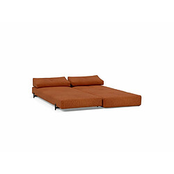 Avis Inside 75 Méridienne design SIGMUND INDU Burnt Orange convertible lit 160*200 cm pieds Acier noir