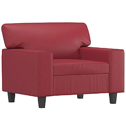 Avis vidaXL Fauteuil avec repose-pied Rouge bordeaux 60 cm Similicuir