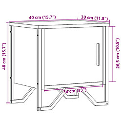 vidaXL Tables de chevet 2 pcs Chêne sonoma 40 x 30 x 40 cm Aggloméré pas cher