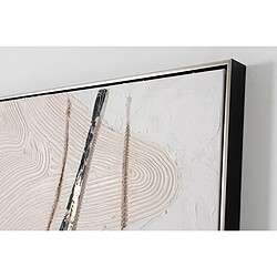 Avis Pegane Tableau peinture à l'huile sur toile, peinte avec cadre en bois noir et argenté - Longueur 80 x Profondeur 3.5 x Hauteur 120 cm