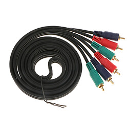 Acheter 3rca mâle à 3 fiches rgb mâles ypbpr composant vidéo connecteurs câble 5.9ft