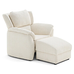 Lisa Design Bastille - fauteuil en tissu velours relief pas cher