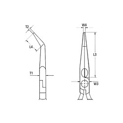 Avis KNIPEX Pince becs demi ronds coudée VDE 1000 V