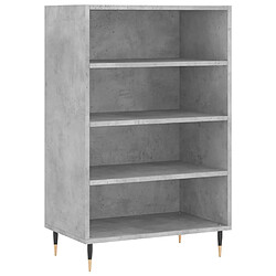 vidaXL Buffet haut gris béton 57x35x90 cm bois d'ingénierie