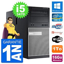 PC Tour Dell OptiPlex 9010 Intel i5-3470 RAM 16Go Disque Dur 1To Windows 10 Wifi - Occasion