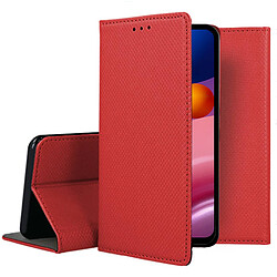 Htdmobiles Housse pour Samsung Galaxy A13 5G / A04s - etui coque pochette portefeuille + film ecran - ROUGE MAGNET