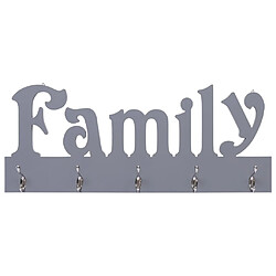 Decoshop26 Porte-manteau Family Gris