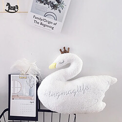 Universal 35 cm couronne princesse cygne blanc peluche oreiller peluche bébé coucher oreiller enfant poupée enfant apaisement oreiller chambre enfant déco | oreillers de luxe