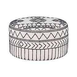 BOIS & CHIFFONS Pouf tribal rond 90 cm | Offre M&M