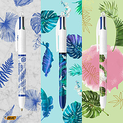 Acheter BIC 4 Couleurs Décors Stylos-bille Série Botanique Pointe Moyenne (1,0 mm) - Designs Botanique assortis, Coffret de 5