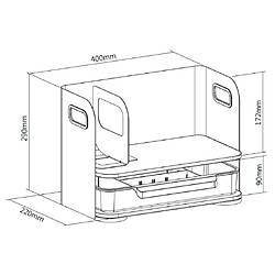 Acheter Organiseur de bureau avec tiroir et repose-livre Ergo Office Rangement de bureau jusqu'à 10kg Blanc