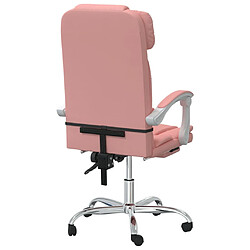 Acheter vidaXL Fauteuil de massage inclinable de bureau Rose Similicuir