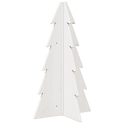 Acheter vidaXL Arbre de Noël en bois pour décoration blanc 69,5 cm pin massif