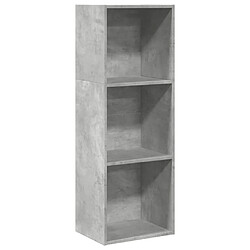 vidaXL Bibliothèque gris béton 40x30x114 cm bois d'ingénierie