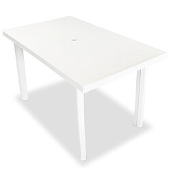 Maison Chic Mobilier à dîner 7 pcs de jardin - Ensemble table et chaises d'extérieur - Salon/Mobilier de jardin classique Plastique Blanc -MN98577