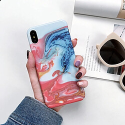 Wewoo Cas antichoc de TPU de texture de marbre brillant de pleine couverture pour l'iPhone X / XS