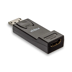 vhbw Adaptateur Mini-DisplayPort vers HDMI prise audio inclue pour TV, PC, ordinateur portable, vidéoprojecteur - Câble adaptateur DP Ultra HD, noir