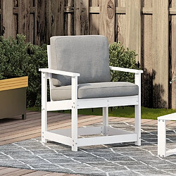 Avis Maison Chic Chaise de jardin,Fauteuil Chaise de terrasse,Chaise d’extérieur blanc 62x55x77 cm bois de pin massif -GKD53138