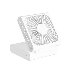 Ventilateur Portable Créatif USB Rechargeable En Plastique Mobile Power Bank Ventilateur Personnel Pliable pour Extérieur-Blanc