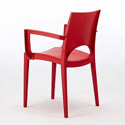 Acheter 24 Chaises Paris Arm Grand Soleil accoudoirs polypropylène offre stock, Couleur: Rouge