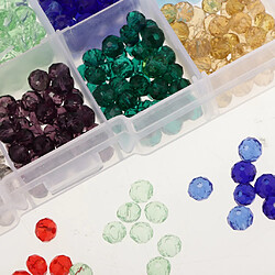 Avis 500pcs couleurs mélangées 6mm cristal verre rondelle facettes lâche entretoise perles