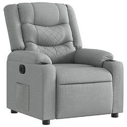 Avis vidaXL Fauteuil inclinable électrique Gris clair Tissu