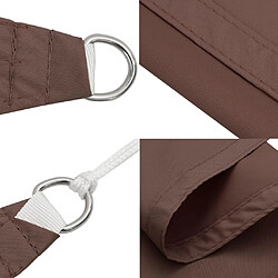 ComfortXL Voile De Parasol Tissu Oxford Triangulaire 5x6x6 M Marron pas cher