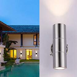 Acheter Haut Vers Le Bas Extérieur LED Mur Spot Luminaires IP65 Lampe Porche Patio Décor Blanc Chaud