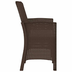 Acheter Maison Chic Banc de jardin 2 places | Banquette de jardin | Chaise Relax avec coussins Rotin PP Marron -MN14810