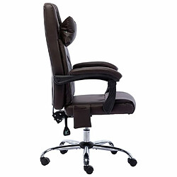 Avis Maison Chic Chaise Gaming | Chaise de bureau Ergonomique Fauteuil de massage Marron Similicuir -GKD95528