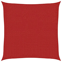 vidaXL Voile d'ombrage 160 g/m² Rouge 3,6x3,6 m PEHD