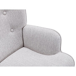 Vente-Unique Fauteuil en tissu gris clair VATELY pas cher