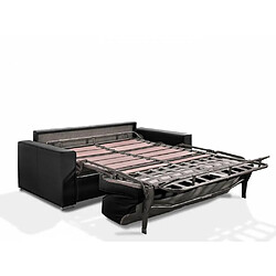 Acheter Inside 75 Canapé convertible EXPRESS PREMIUM 120 cm sommier lattes RENATONISI matelas BULTEX cuir vachette noir