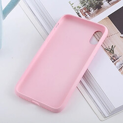 Acheter Wewoo Coque en TPU Feel Silicone Liquid Solid Color résistant aux chocs pour iPhone XS / X (rose)