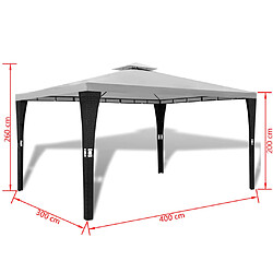 Maison Chic Tonnelle | Pergola avec toit 3x4 m Blanc crème -GKD20883 pas cher