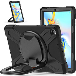 Coque en TPU + Silicone avec béquille pivotante à 360° noir noir pour votre Samsung Galaxy Tab A 10.1 (2019) SM-T510 (Wi-Fi)/SM-T515 (LTE)