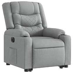 Avis vidaXL Fauteuil inclinable électrique gris clair tissu