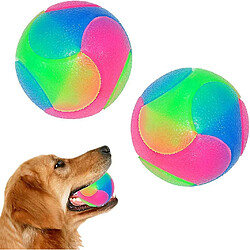 2 pièces Allument Des Boules De Chien, brillent Dans Le Noir Balles De Chien Jouets Interactifs Pour Chiens Amusant Clignotant Balle Élastique Balle Sifflante Jouet Pour Chien