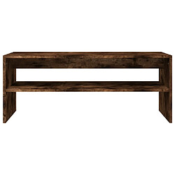 Acheter Maison Chic Table basse,Table Console Table d'appoint, Table pour salon Chêne fumé 100x40x40 cm Bois d'ingénierie -MN14020