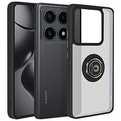 Avizar Coque pour Xiaomi 14T Pro Bague Métallique Support Vidéo Noir