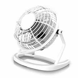 (Blanc) Mini Ventilateur de Bureau USB Refroidisseur Personnel Silencieux Ventilateur de Table Portable Alimenté par USB