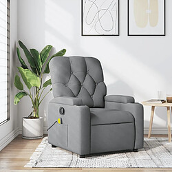 Maison Chic Fauteuil de massage inclinable,Fauteuil luxe de relaxation Gris clair Tissu -MN24139