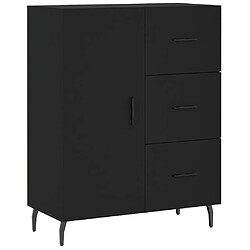 vidaXL Buffet noir 69,5x34x90 cm bois d'ingénierie