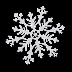 Avis 10pcs 10.5cm flocon de neige en plastique blanc pour les ornements de noël