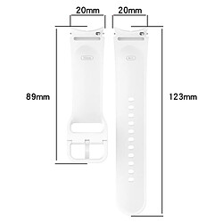 Avis 20MM Bracelet de montre en silicone Accessoires de remplacement compatible Samsung Watch5/Watch5 Pro - Blanc