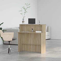 Avis vidaXL Bureau réception chêne sonoma 100x50x103,5 cm bois d'ingénierie