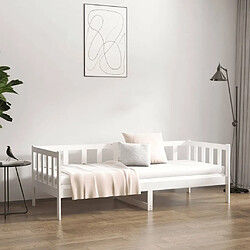 Acheter Maison Chic Lit de jour, Lit de repos pour Salon Chambre,Canapé-lit,Lit d'invité Blanc 90x190 cm Bois de pin massif -MN18354