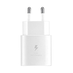 Chargeur Secteur USB-C Samsung Original 25W Câble USB-C Power Delivery 3.0 Blanc